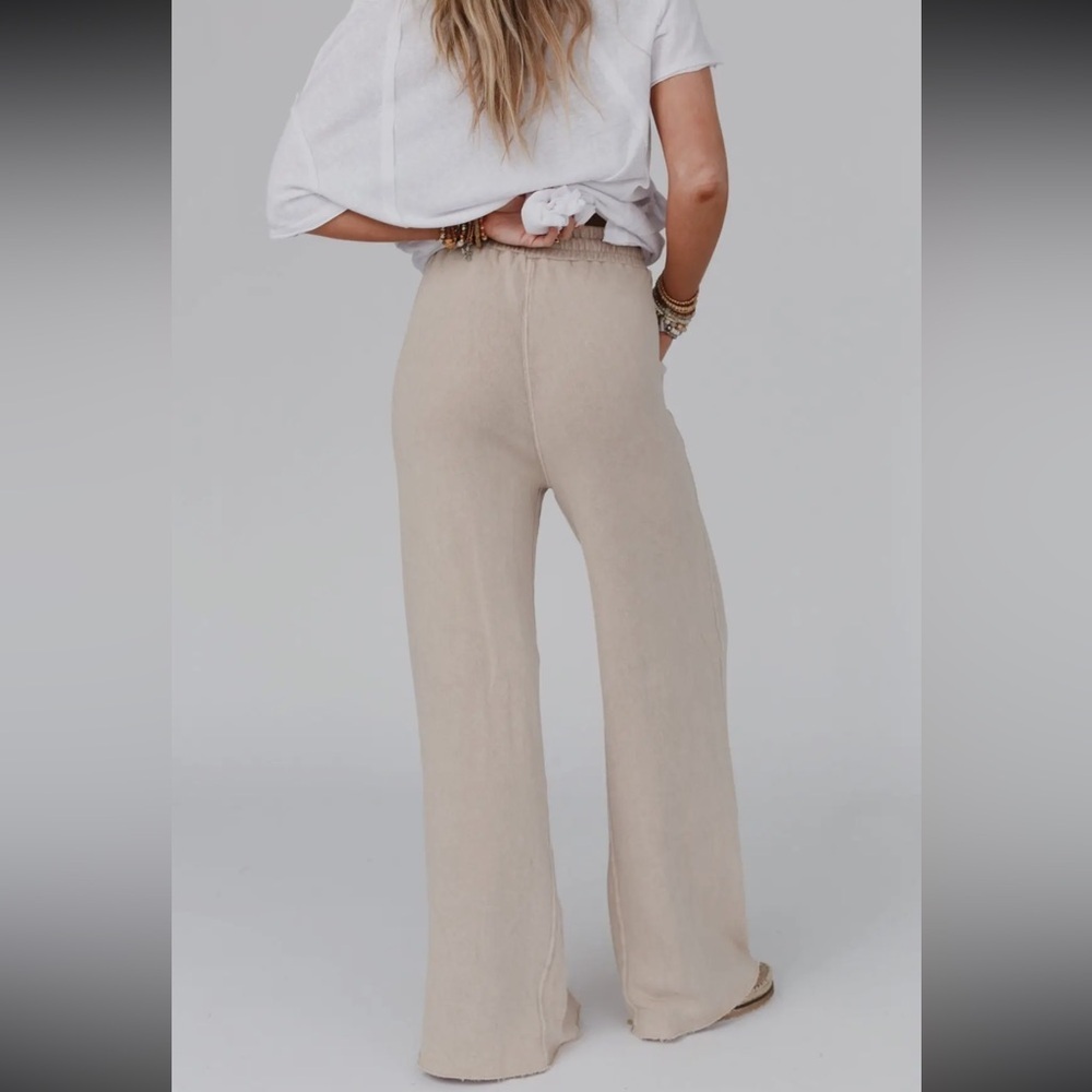 130 - Relaxing Robin Wide-Leg Pants Beige Womens - Picture 4 of 8